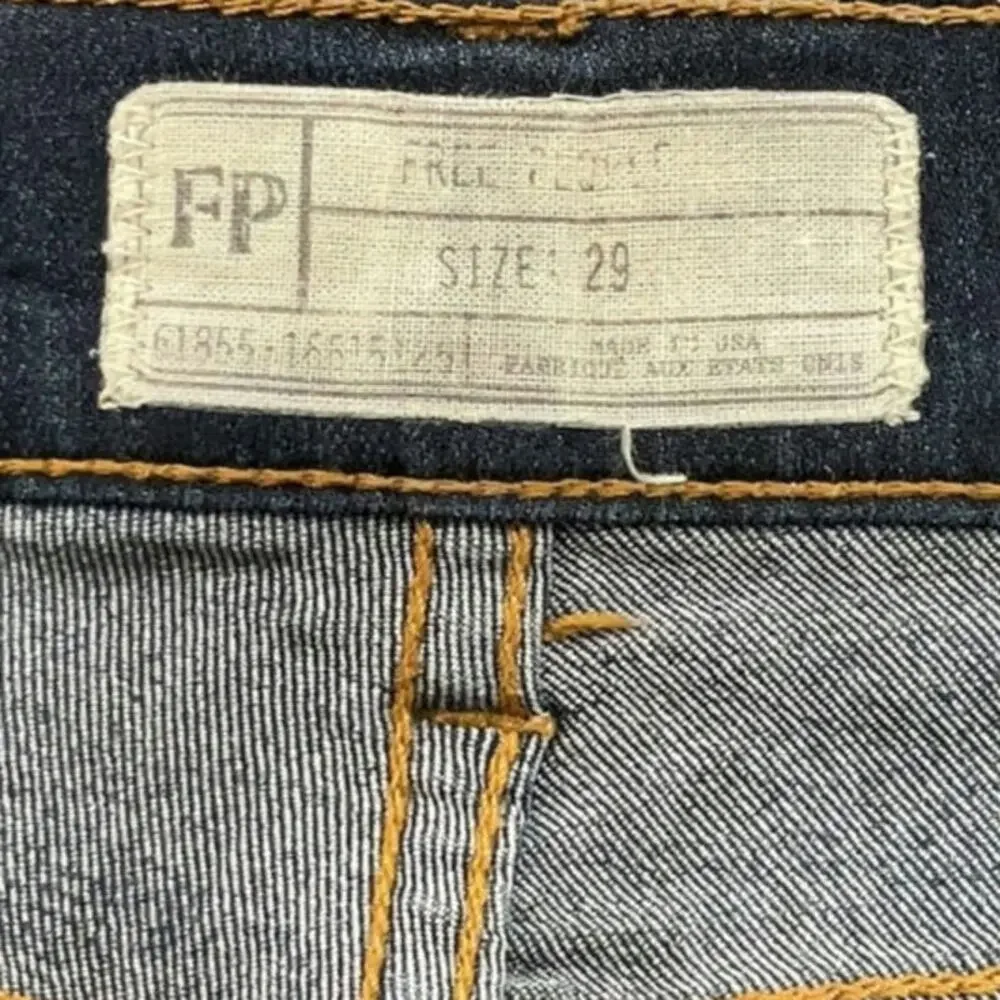 Free People Dark Blue Denim Retro 29 Flares